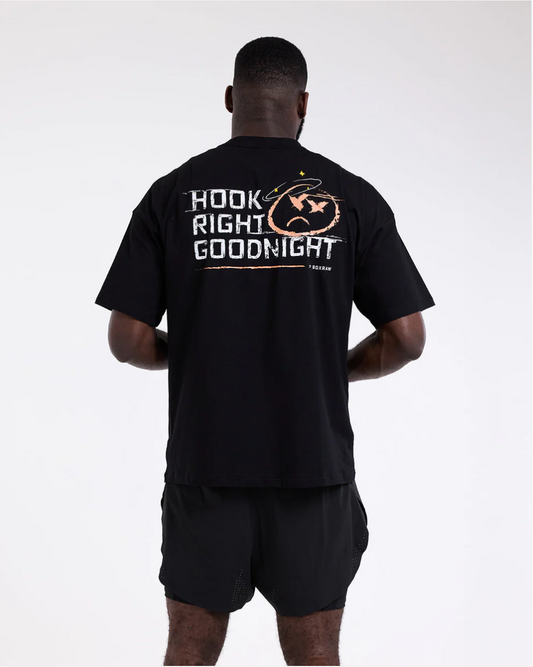 T-Shirt Oversized "Hook Right Goodnight"