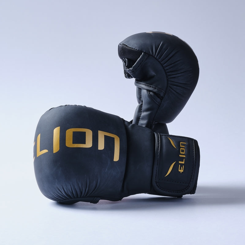 Gants pu MMA super sparring ultra padding noir/or ELION